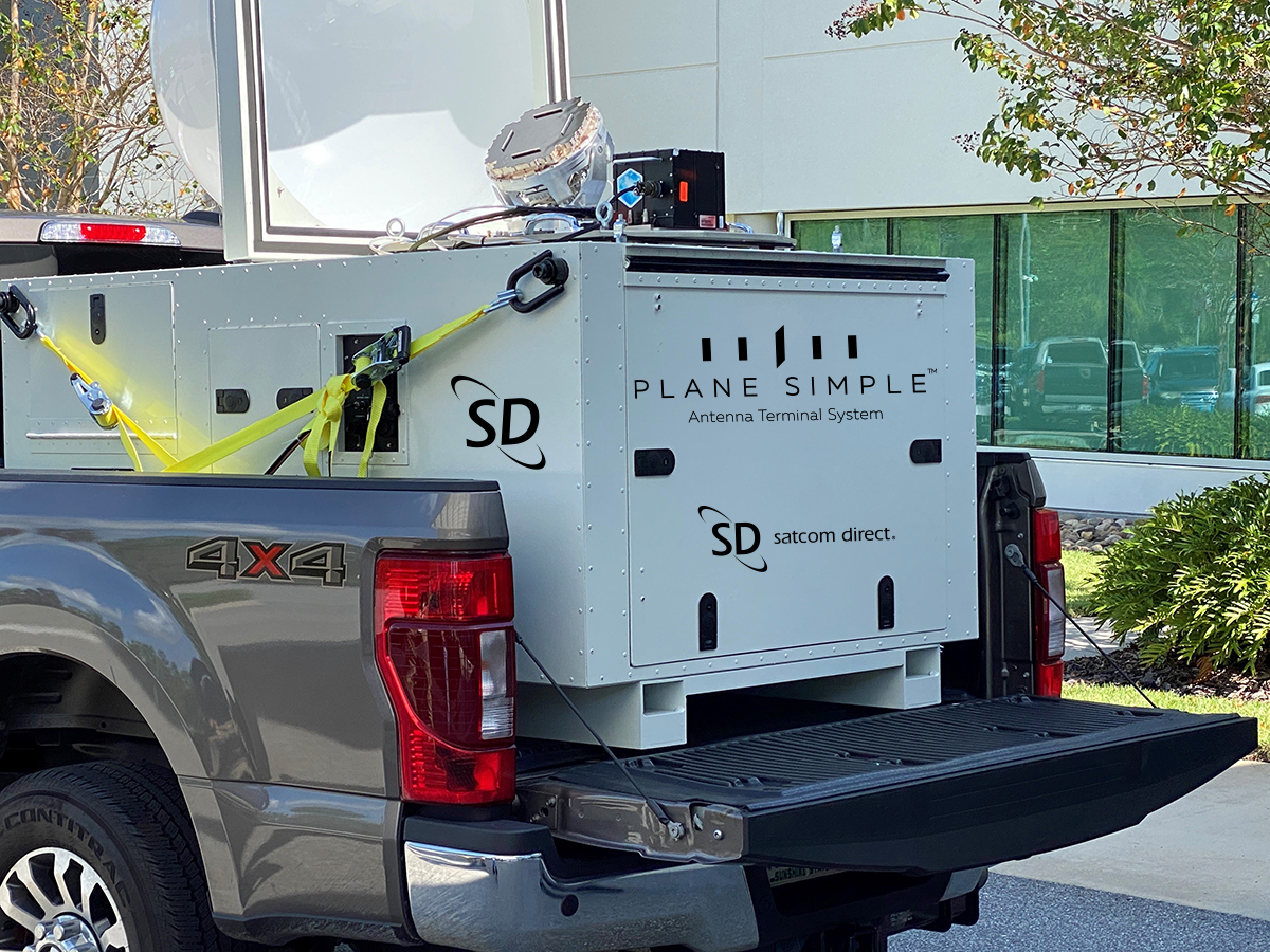 Plane Simple antenna truck testing